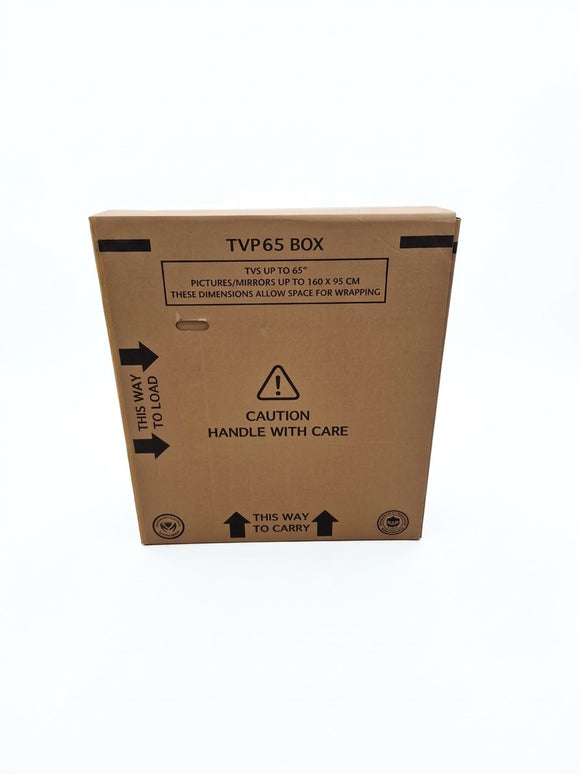 Cardboard Adjustable TV Box - Fits Up To 65". Also suitable for pictures and mirrors