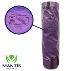 Mattress Bags Single 3'6" Purple Tint Roll of 80 bags