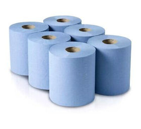 2 Ply Blue Centrefeed Roll Pk6