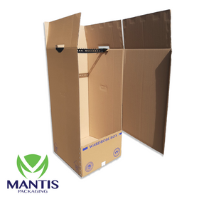 Wardrobe Boxes Short 18 x 20 x 40" (includes plastic rail) - 0