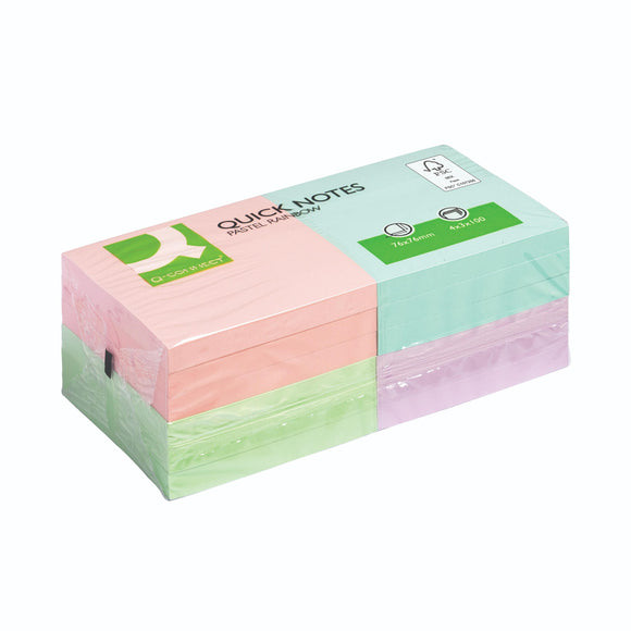 Q-Connect Pastel Sticky Pads Pk12