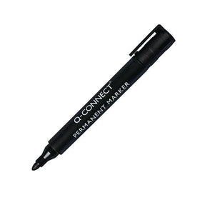 Q-Connect Permanent Marker Pen Chisel Tip Black Pk 10